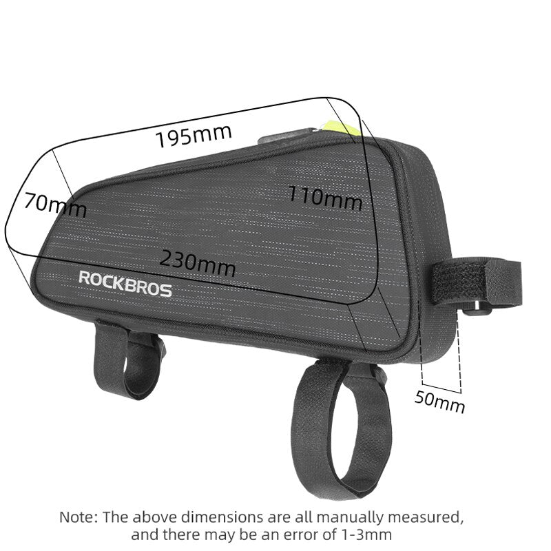 ROCKBROS Waterproof Cycling Front Tube Bag | 1.1L Capacity