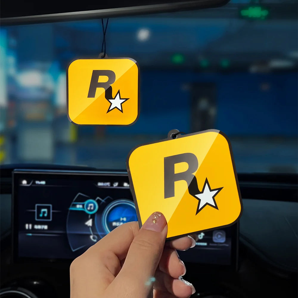 Rockstar Games R Logo Air Freshener | Vehicle Scent Accessory
