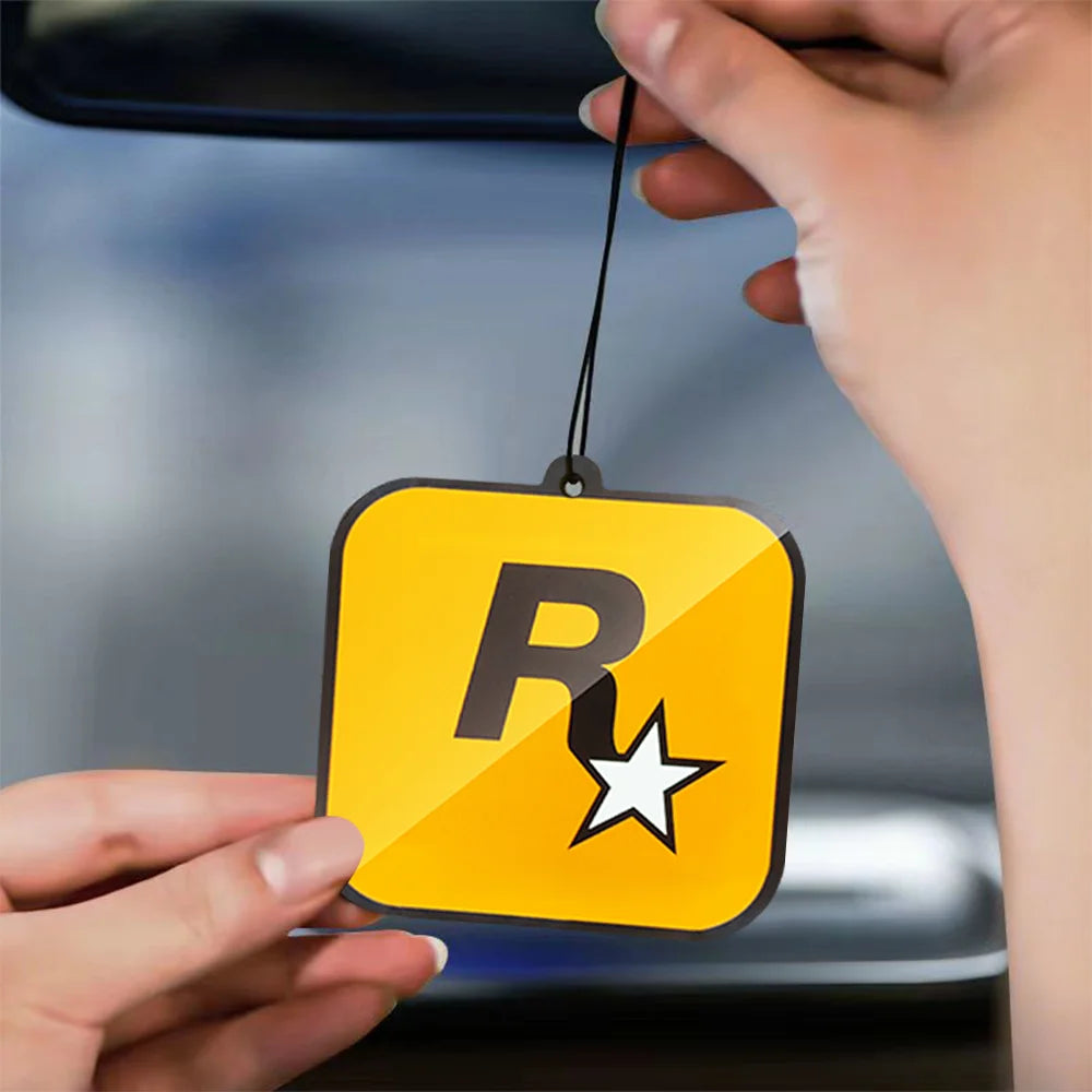 Rockstar Games R Logo Air Freshener | Vehicle Scent Accessory