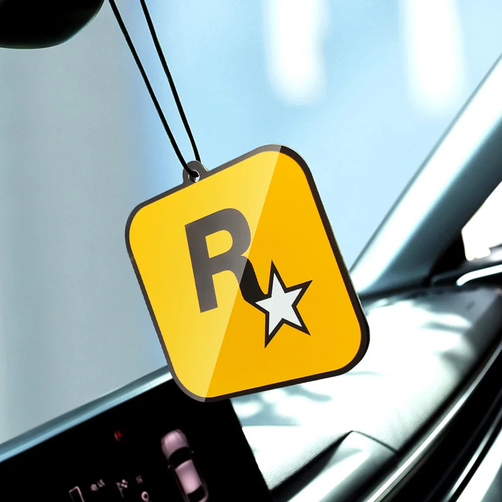 Rockstar Games R Logo Air Freshener | Vehicle Scent Accessory