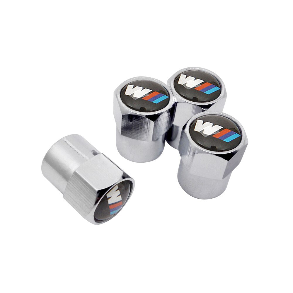 4 Pcs M Power Tire Valve Caps for BMW