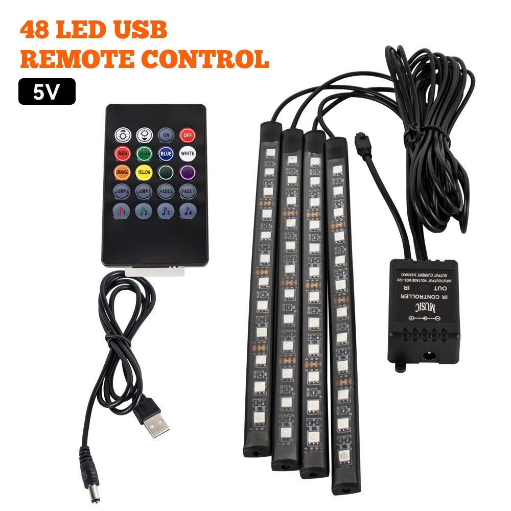 Universal Neon LED Car Interior Lights | Ambient Footwell Lighting