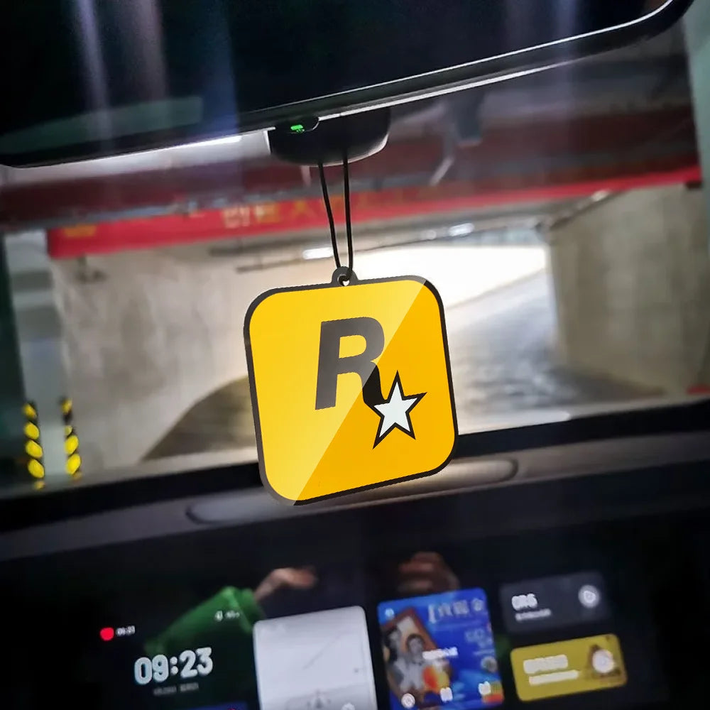 Rockstar Games R Logo Air Freshener | Vehicle Scent Accessory