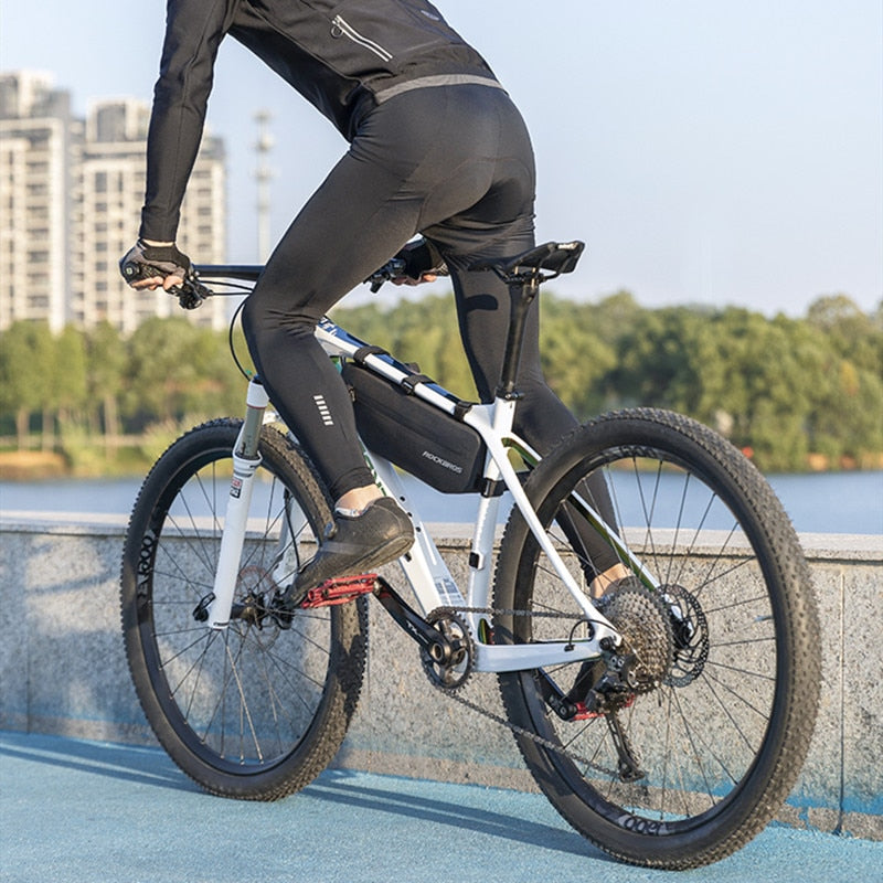 ROCKBROS Waterproof Bike Frame Bag | Reflective Triangle Top Tube Bag