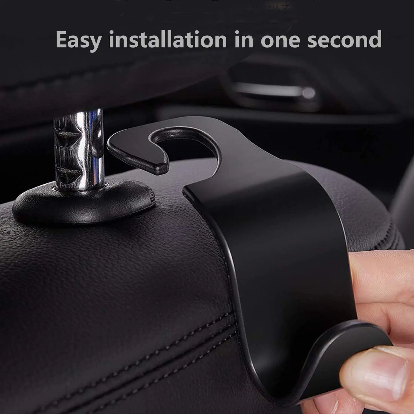 4-Pack Headrest Hooks for Car Storage