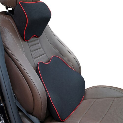 Cotton Breathable Car Neck & Back Rest Pillows | Ultimate Comfort