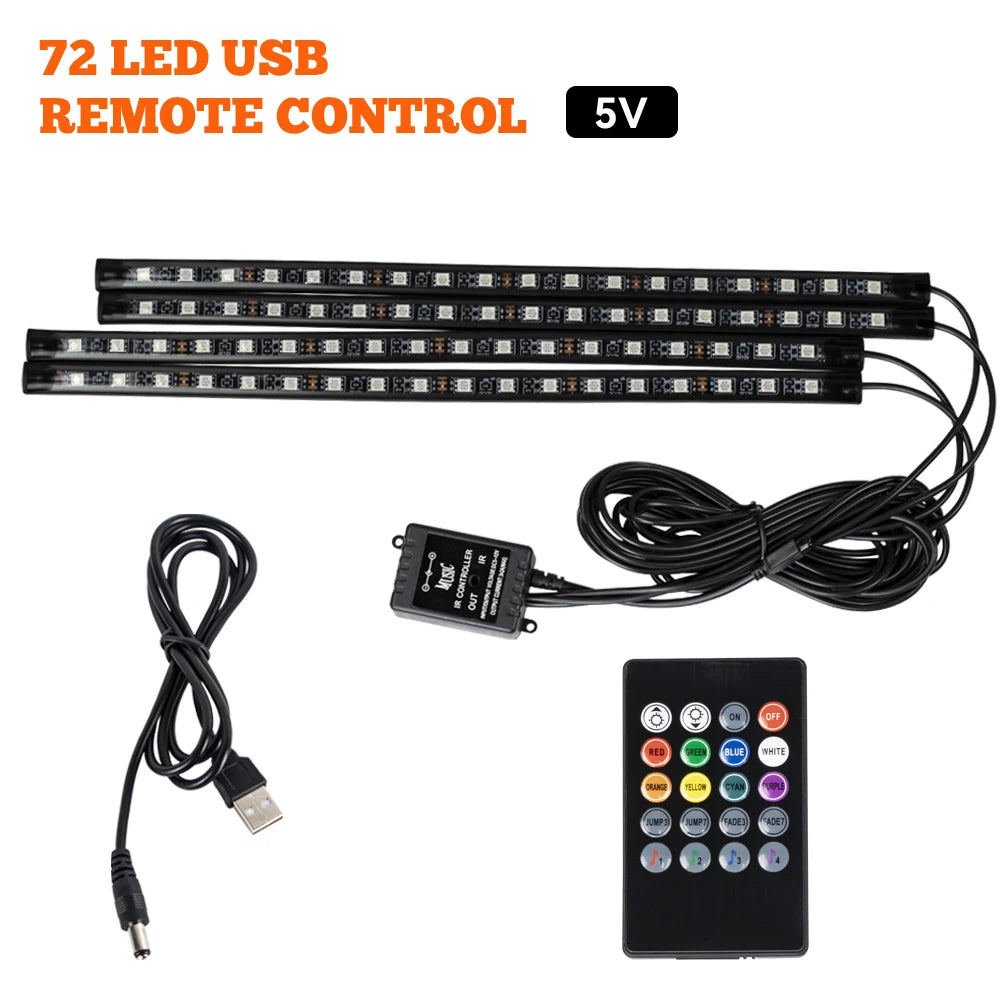 Universal Neon LED Car Interior Lights | Ambient Footwell Lighting