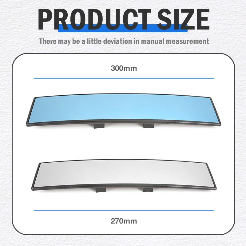 Universal Anti-Glare Rearview Mirror – Wide Angle Blue Mirror