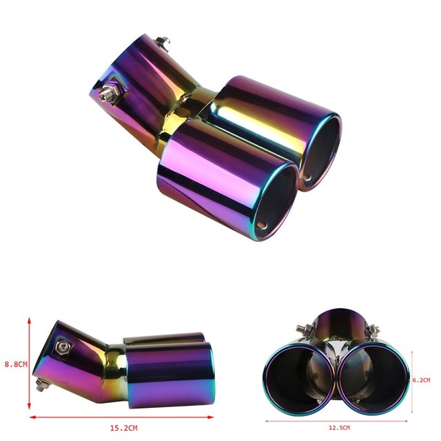Stainless Steel Double Exhaust Tip | Dual Design for Enhanced Style