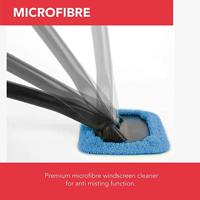 Long Handle Microfiber Car Windscreen Cleaner | Demister Pad Tool