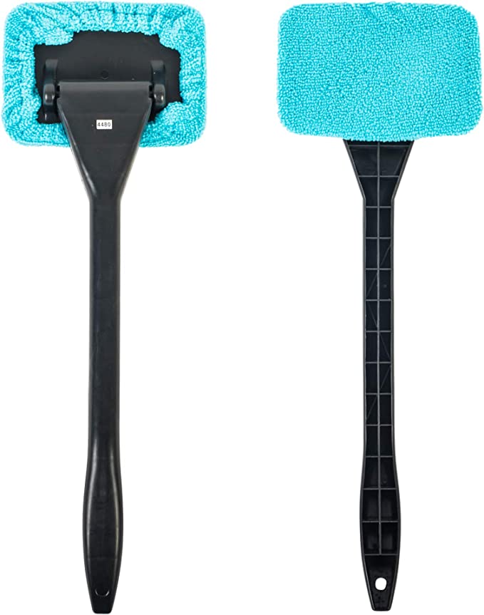 Long Handle Microfiber Car Windscreen Cleaner | Demister Pad Tool