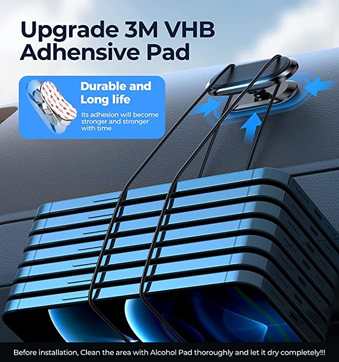 Universal Magnetic Car Phone Holder | 360° Rotation Dashboard Mount