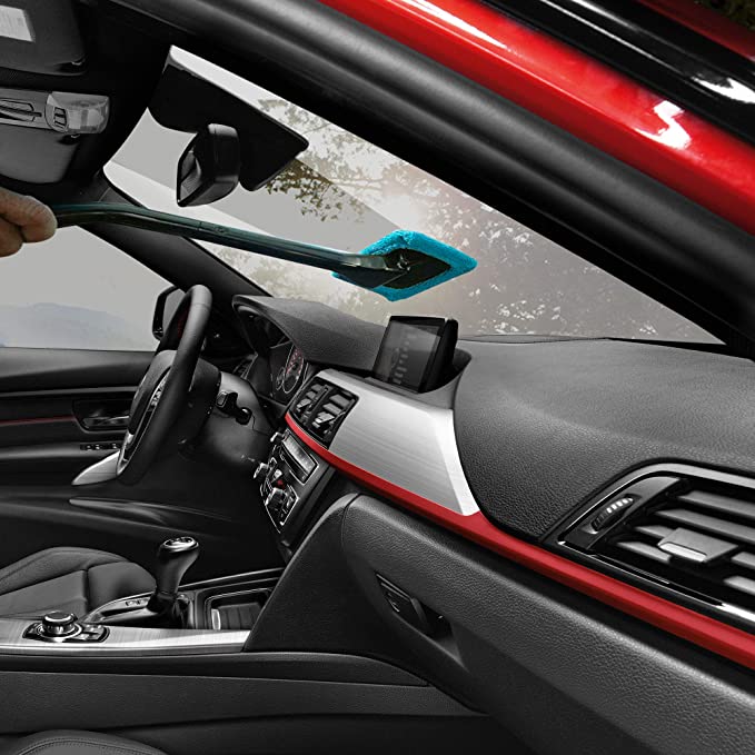Long Handle Microfiber Car Windscreen Cleaner | Demister Pad Tool