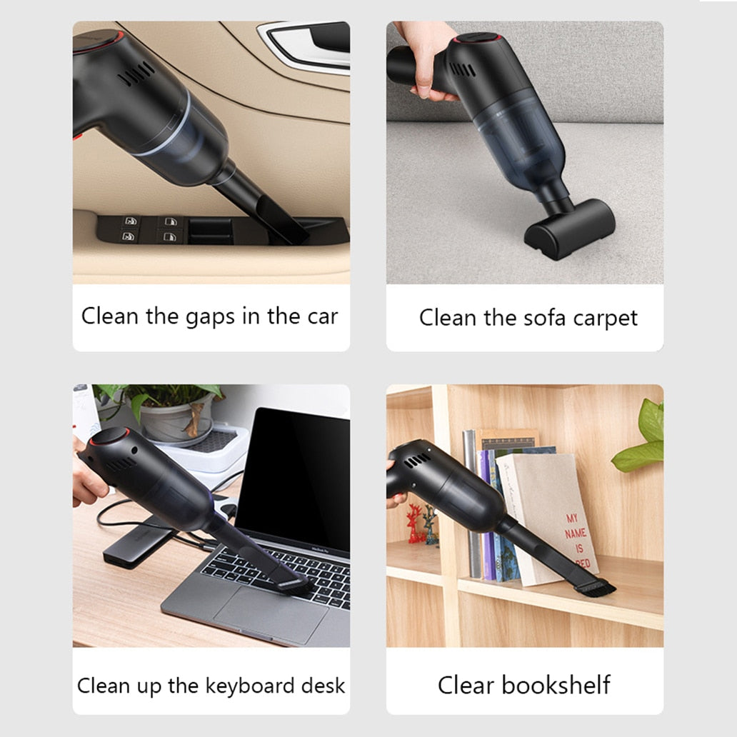 Mini Wireless Car Vacuum Cleaner | Cordless Handheld & Rechargeable