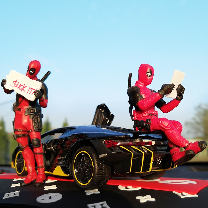 Decorative Deadpool Style Anime Figurines | Dashboard Ornaments