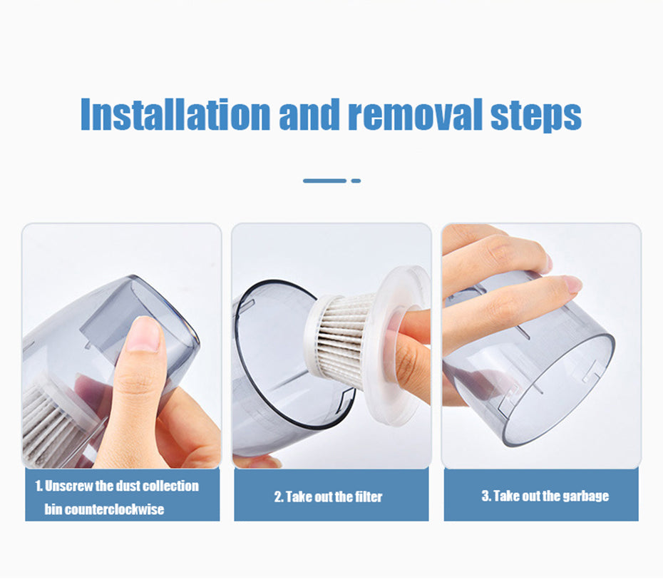 Mini Wireless Car Vacuum Cleaner | Cordless Handheld & Rechargeable