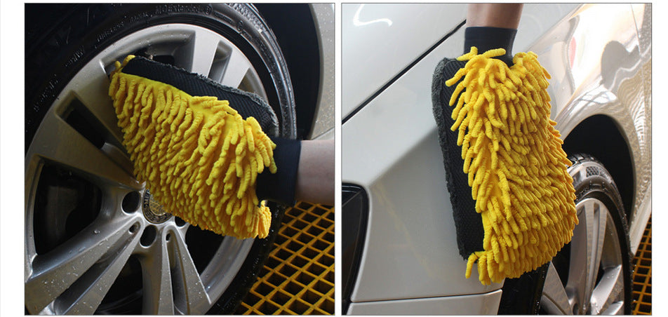 Car Wash Microfiber Chenille Gloves | Scratch-Free Wash Mitt