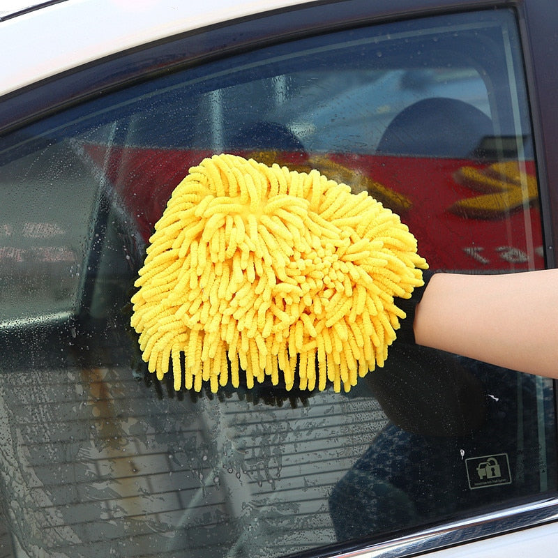 Car Wash Microfiber Chenille Gloves | Scratch-Free Wash Mitt