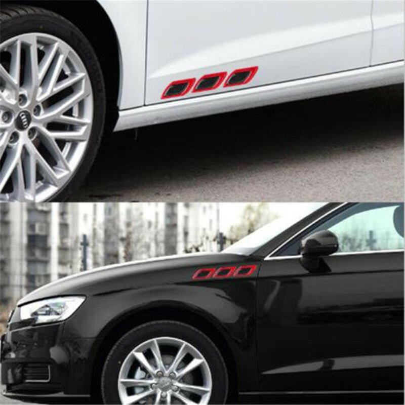 6-Piece Reflective Car Sticker Set for Enhanced Visibility