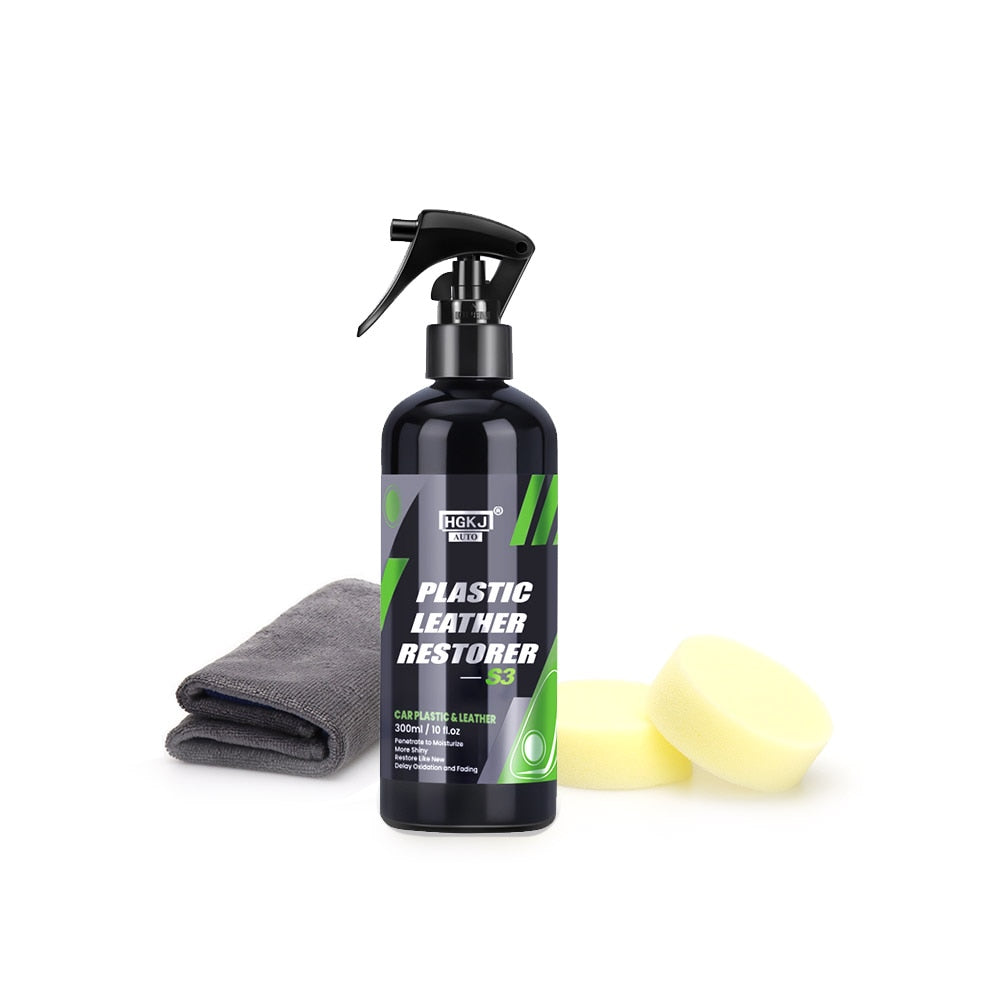 Leather & Plastic Refurbishing Coating Spray | Dashboard Cleaner