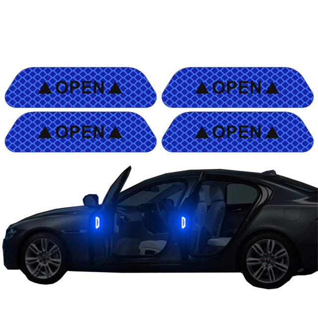 4x Car Door Reflective Warning Stickers