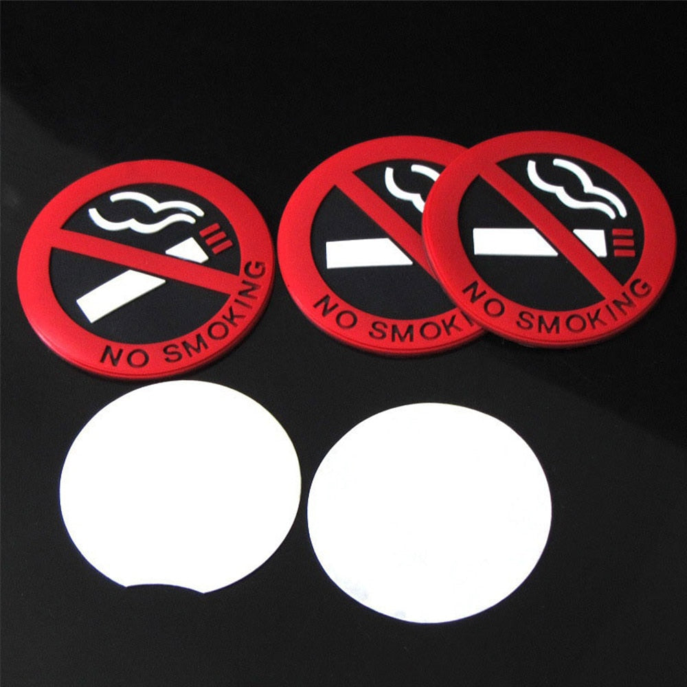 5x No Smoking Waterproof Vinyl Stickers for Car & Taxi
