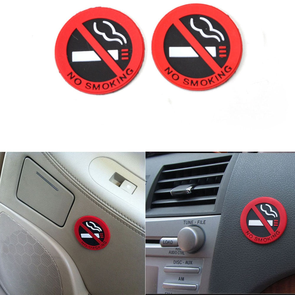 5x No Smoking Waterproof Vinyl Stickers for Car & Taxi