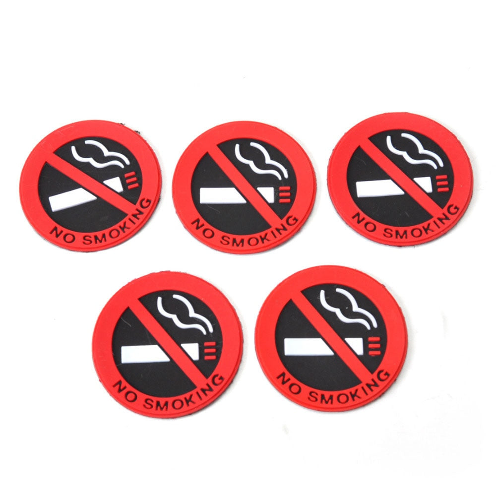 5x No Smoking Waterproof Vinyl Stickers for Car & Taxi