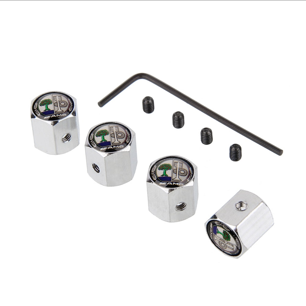 4 Pcs Mercedes AMG Tire Valve Caps for All-Class Models