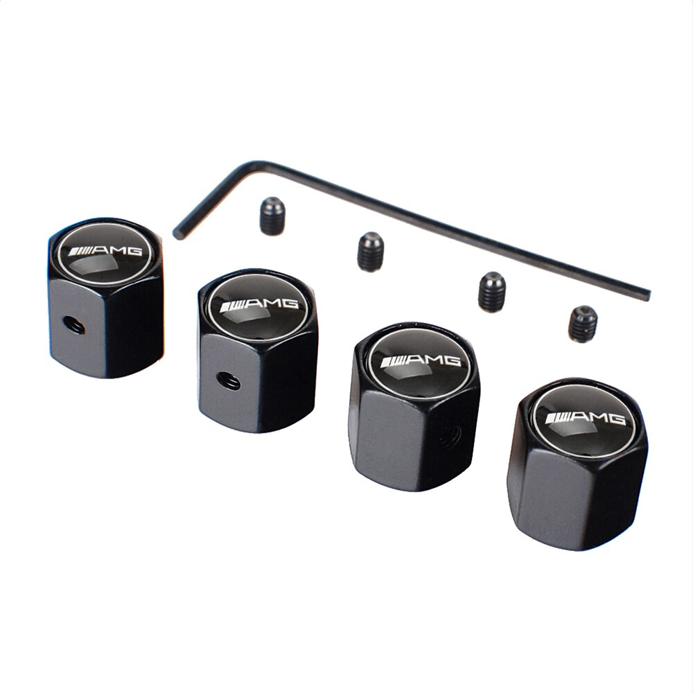 4 Pcs Mercedes AMG Tire Valve Caps for All-Class Models