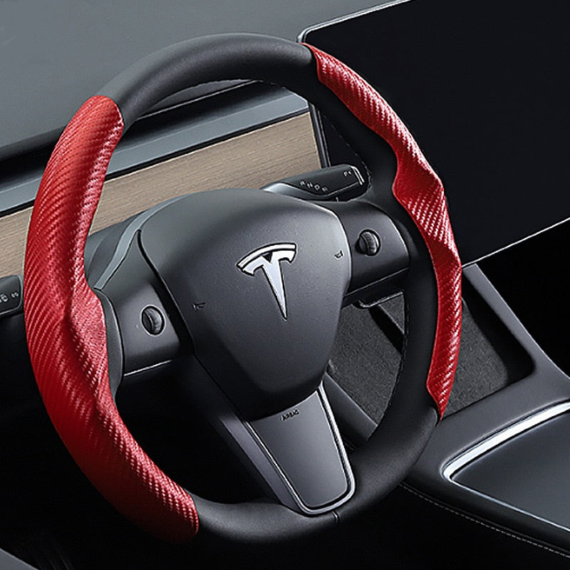 Tesla Model 3/Y Steering Wheel Cover | Anti-Slip Accessory