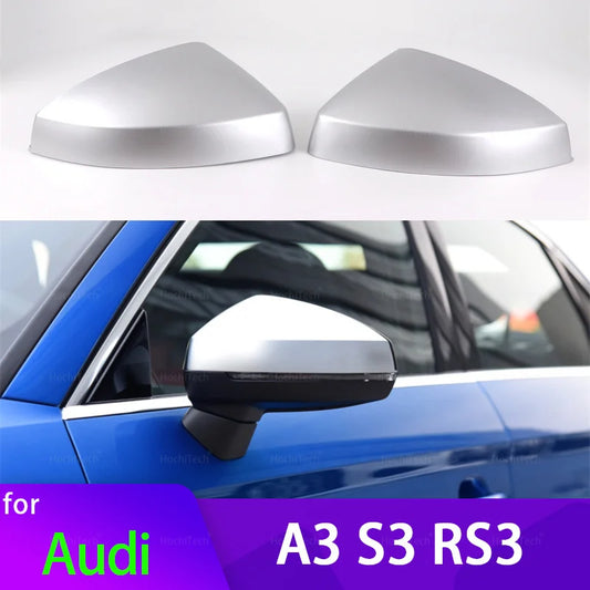 Replacement Wing Mirror Covers for Audi | Carbon Gloss Black & Silver