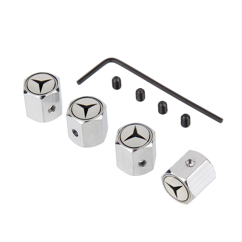 4 Pcs Mercedes AMG Tire Valve Caps for All-Class Models