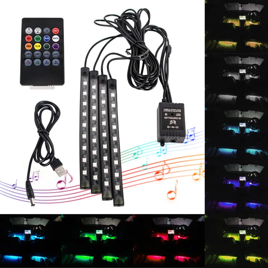Universal Neon LED Car Interior Lights | Ambient Footwell Lighting