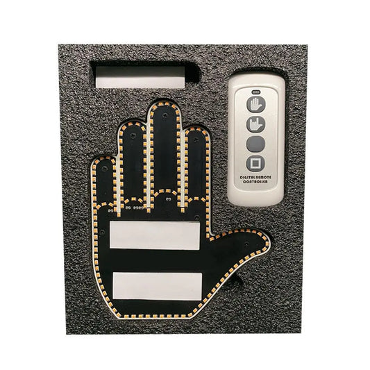 Funny Car Finger Light with Remote | LED Gesture Display Lamp