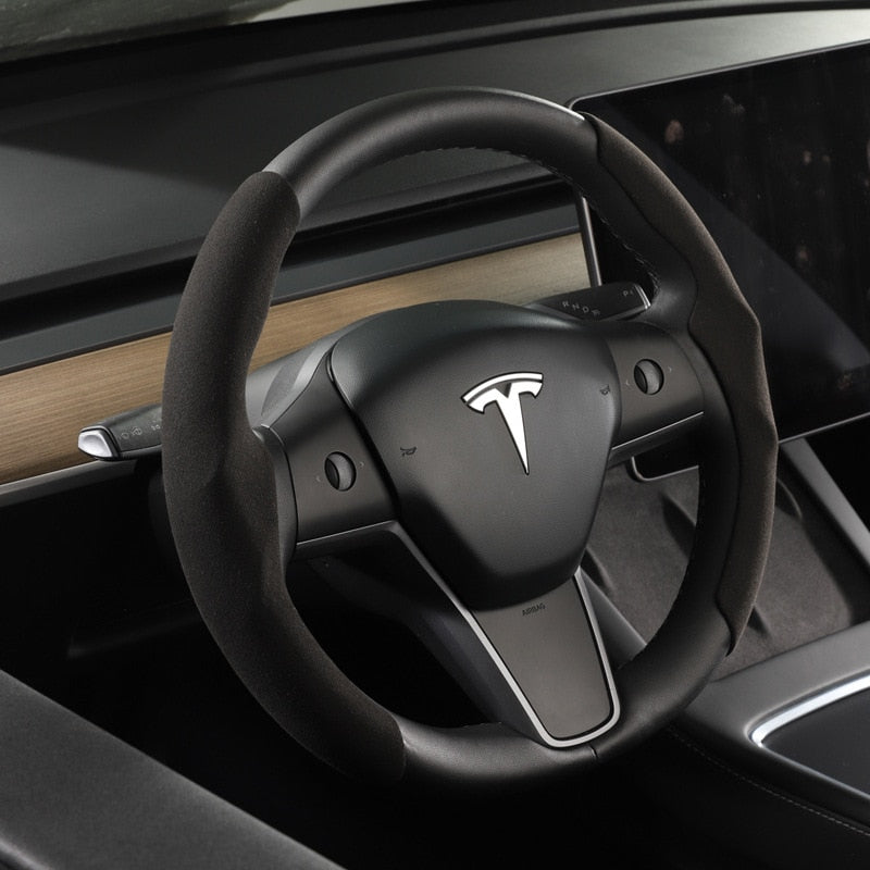 Tesla Model 3/Y Steering Wheel Cover | Anti-Slip Accessory