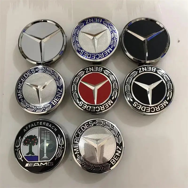 Mercedes Benz centre cap AMG  OEM FITMENT 4Pcs 75mm caps alloy wheel centre badge  - A B C E S M G Class ML CLA GLA GLE GL Viano