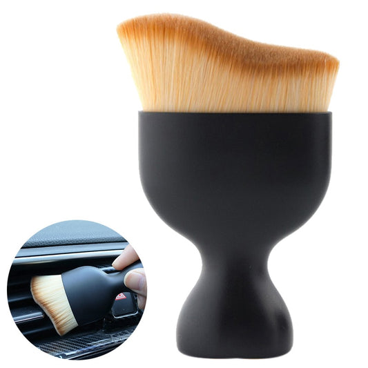 Car Interior Air Vent Brush, Detailing Car Soft Brush - Car interior Dusting tool, Curved Cleaning Mini Dust Brush