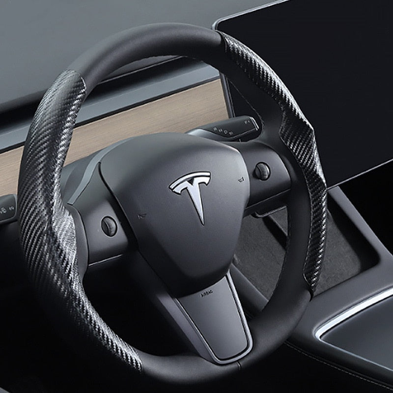 Tesla Model 3/Y Steering Wheel Cover | Anti-Slip Accessory