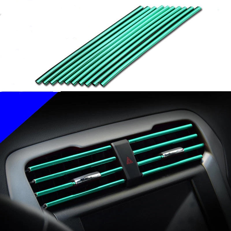 10 Pcs 20cm Car Air Conditioner Vent Trim Strips