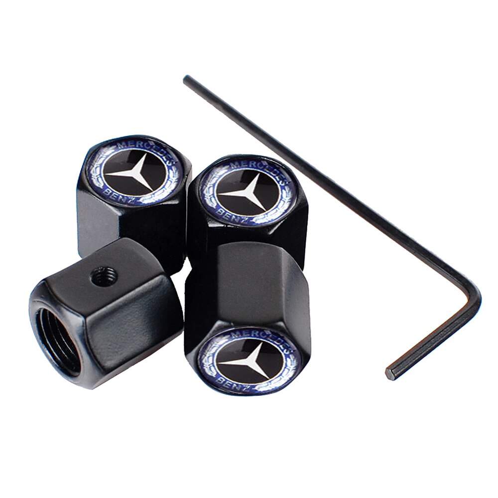 4 Pcs Mercedes AMG Tire Valve Caps for All-Class Models