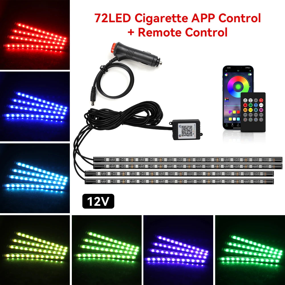Universal Neon LED Car Interior Lights | Ambient Footwell Lighting