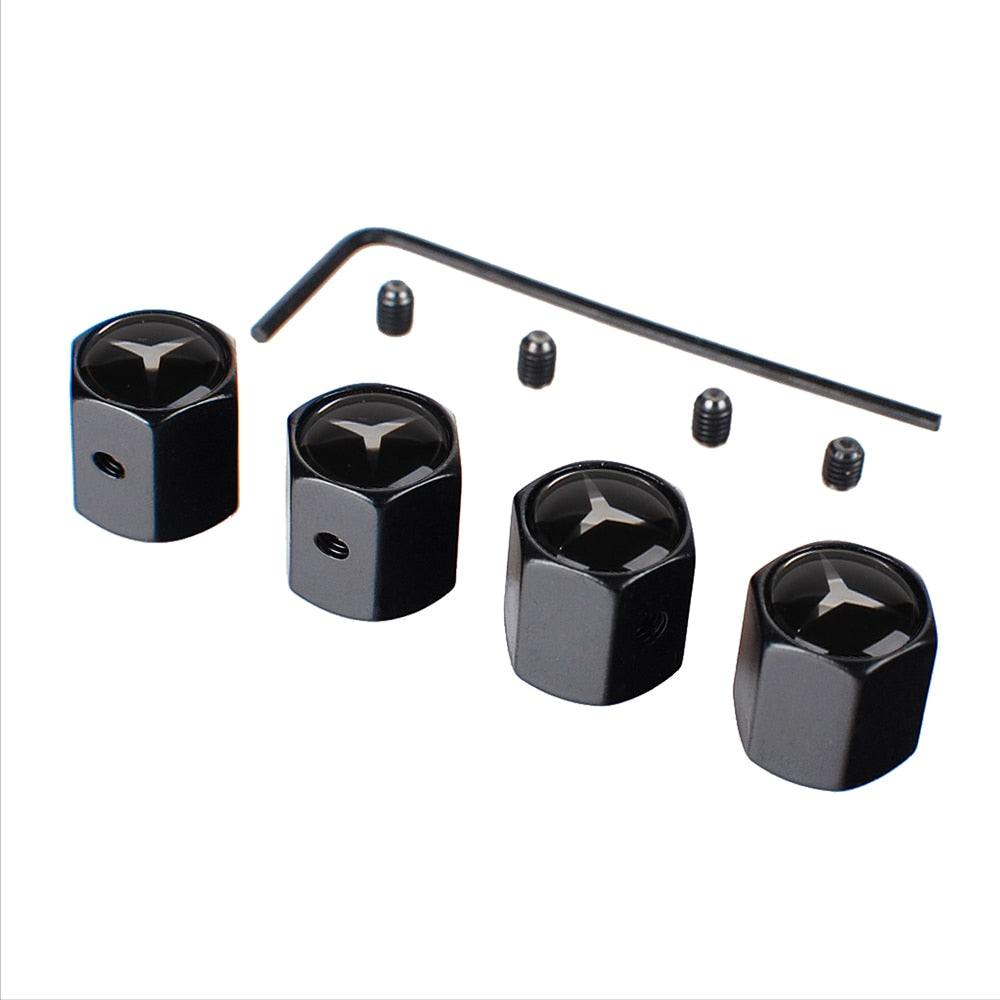 4 Pcs Mercedes AMG Tire Valve Caps for All-Class Models