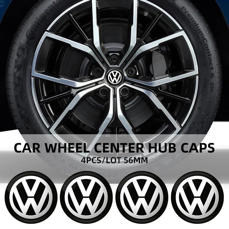 4pcs 56mm 60mm 65mm 68mm Wolfsburg Edition Logo Car Emblem Wheel - Foto 12