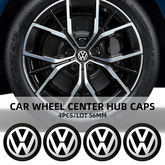 4pcs 56mm 64mm Car Wheel Centre Hub Cap Badge Emblem Decal Wheel Sticker For Volkswagen GOLF Polo Tiguan VW TOURAN CADDY PASSAT