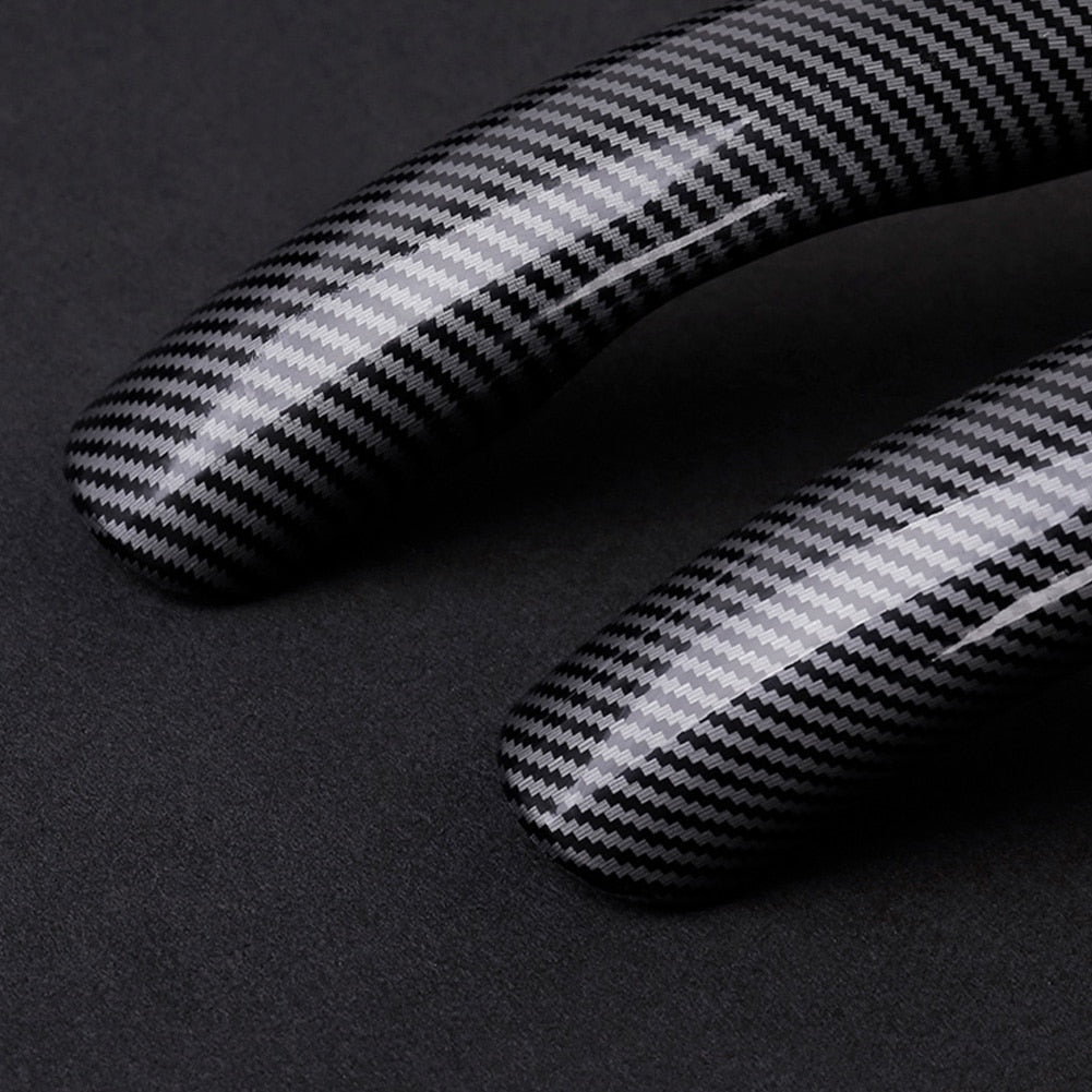 Universal Carbon Fibre Look Steering Wheel Cover – Anti-Slip 38cm