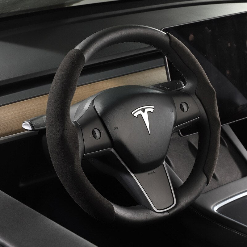 Tesla Model 3/Y Steering Wheel Cover | Anti-Slip Accessory
