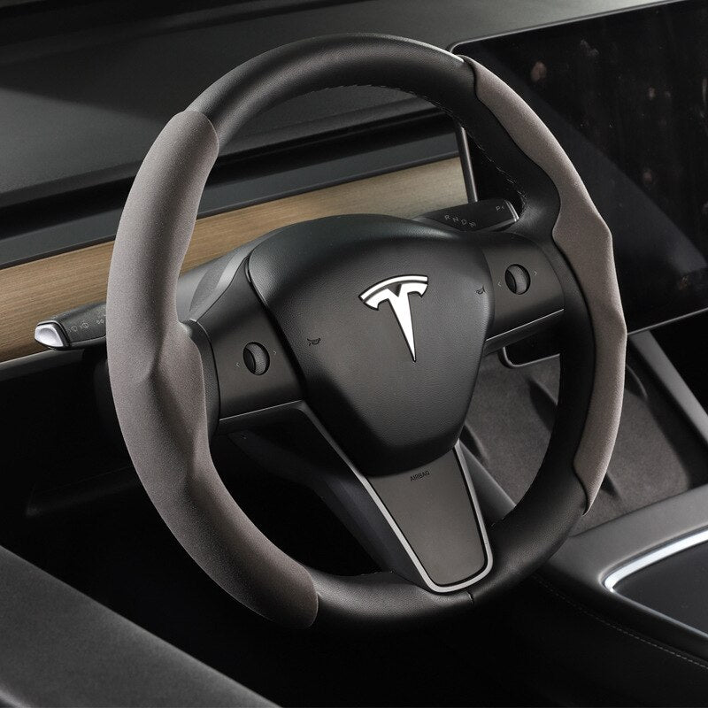 Tesla Model 3/Y Steering Wheel Cover | Anti-Slip Accessory