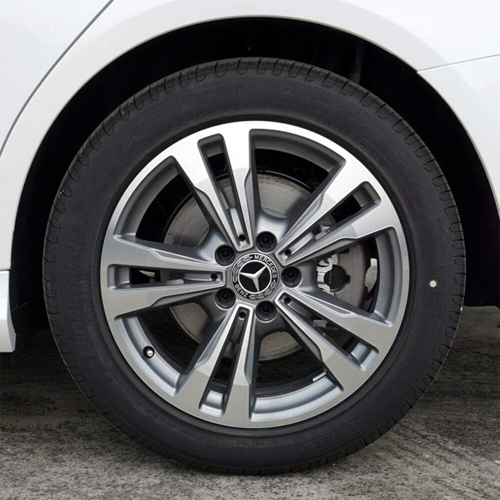 4 Pcs 75mm Alloy Wheel Center Caps for Mercedes Benz