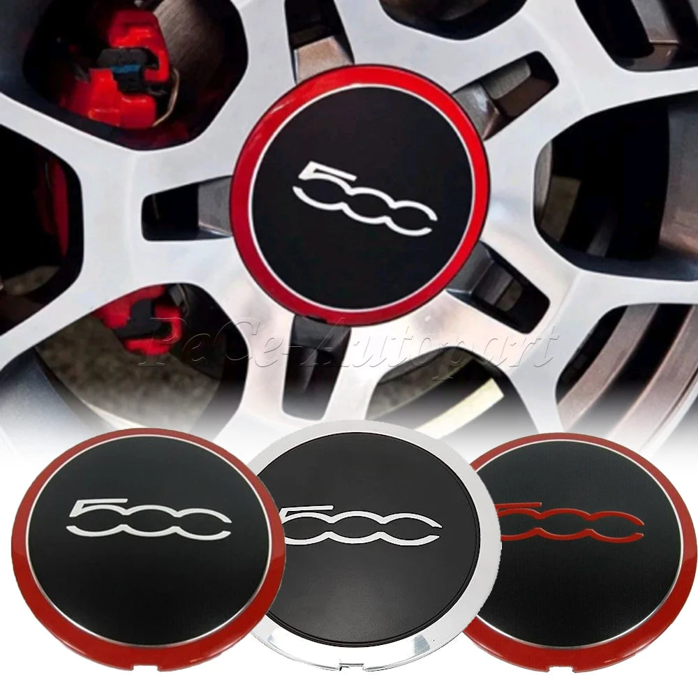 Fiat 500 Hubcap Wheels Centre Caps - 133mm